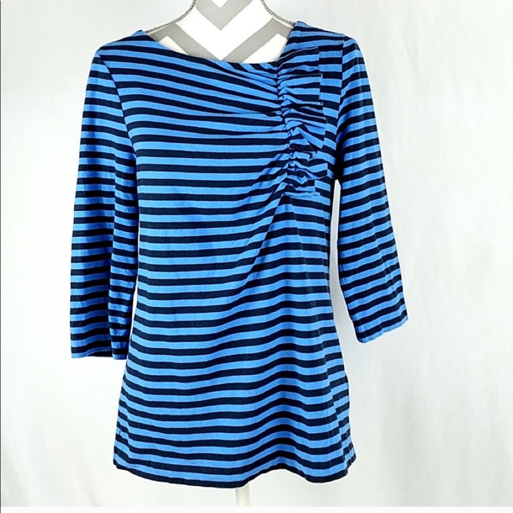KATE SPADE New York LIVIA Ruffle 3/4 Sleeve TOP S